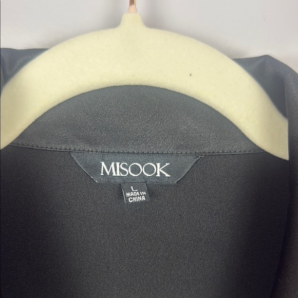 Misook Black Crepe Side-Tie Wrap Blazer Size Large - Picture 3 of 11